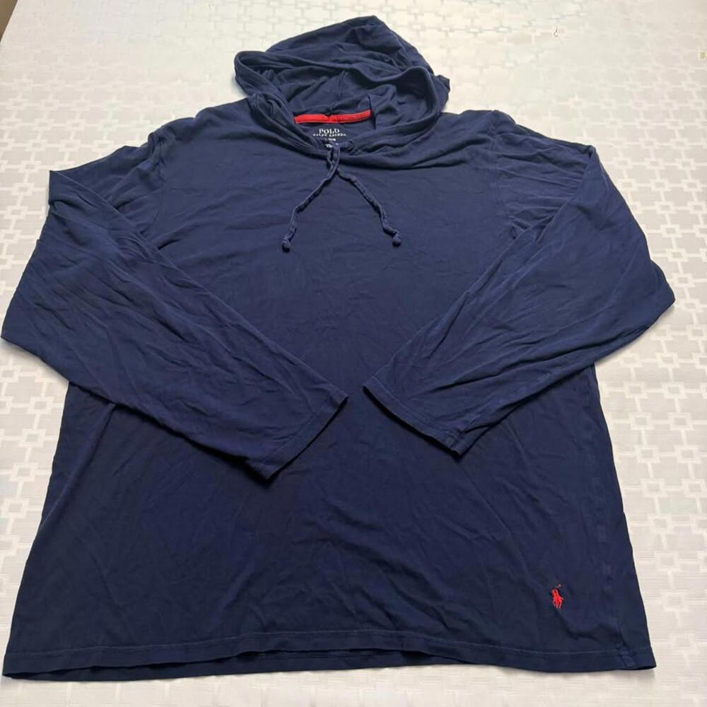 Polo Ralph Lauren Shirt Long Sleeve Hooded T-Shirt‎ Navy Men's Size M